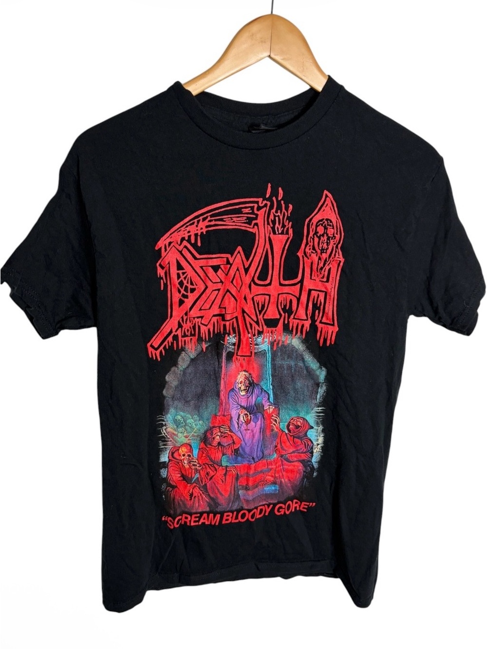 Death scream bloody gore graphic skull band T shirt size M